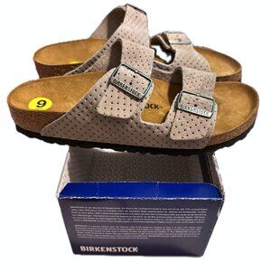 Birkenstock Arizona Big Buckle Dual Strap Suede Sandals Womens Sz 9 NEW